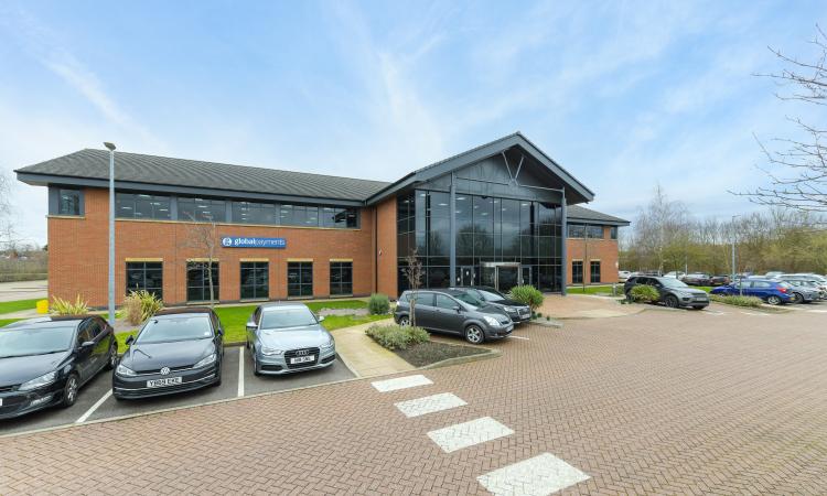 New tenant signs for HQ Building at Watermead Business Park, Leicester